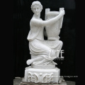 New Products beautiful stone flowerpot woman statue with pot